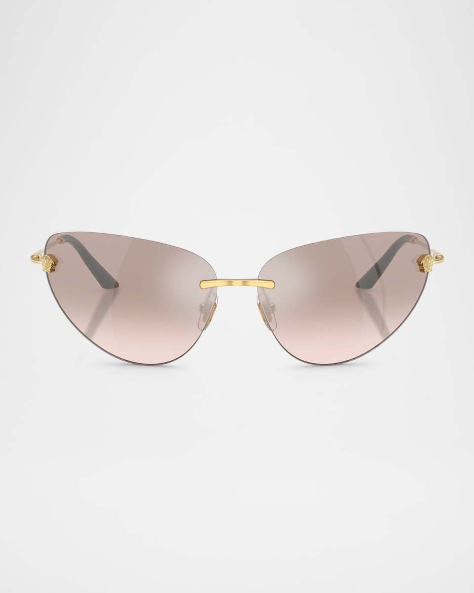 VE2281 Rimless Metal Cat-Eye Sunglasses